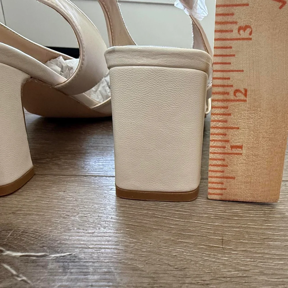 No Brand cream leather